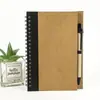 Cuaderno de Bolsillo Espiral Simple con Cubierta de Papel Kraft, Diario, Bloc de Notas, Cuaderno Espiral