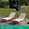 Silla de playa de madera maciza reclinable para balcón, piscina, madera de plástico, anticorrosión, silla plegable para exteriores, cama para patio, ocio al aire libre, jardín
