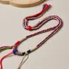 Corda para Colar Estilo Xizang, Corda para Pendurar Amuleto Buda Thangka Tecida à Mão, Corda para Pingente de Contas Dzi, Alça de Pescoço Ajustável, Unissex, Versátil