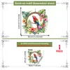 Adesivos de janela tropicais aquarelados variados com papagaios e borboletas, para vitrines e portas de vidro, adesivos eletrostáticos para vidro, visíveis dos dois lados