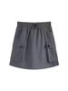 Saia Curta Workwear Americano Atacado Feminina Verão Culotes Finos Cintura Alta Design Cobertura da Barriga Saia com Cordão Tendência