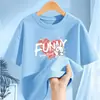 2252 # Camiseta de Manga Corta de Algodón Puro para Niñas Verano 2025 Nuevo Estilo Tops Estilo Niña Infantil Camiseta Popular de Manga Media