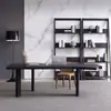 Nuevo Escritorio de Computadora Simple Moderno de Madera Maciza Estilo Lujo Ligero Normcore Banco de Trabajo con Forma Especial Escritorio de Oficina Escritorio para Jefe Mesa de Té