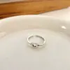 Anillo de Pista de Llave Estilo Vintage para Mujer, Moda Coreana de Lujo Ligero de Nicho, Anillo Versátil de Moda