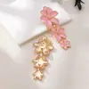 Pendientes de Flor Rosa con Goteo de Aceite de Lujo y Gama Alta Transfronterizos Son Adecuados para que las Mujeres los Usen en Banquetes Diarios y Vacaciones en la Playa