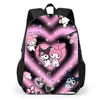 Transfronteiriça nova Sanrio kuromi kuromi mochila escolar mochila de estudante mochila de escola primária uma geração de cabelo