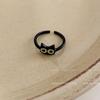 Anillo de dedo índice de pareja de moda Xiaohongshu, anillo de moda de nicho, temperamento que combina con todo, anillo abierto, joyería al por mayor