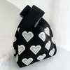 Bolso Chaleco Bolso Chaleco Bolso de Mano Tejido Casual Bolso de Mano Contraste de Color Ajedrez Bolso de Mano Coreano de Lujo Ligero