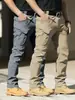 Pantalones de Trabajo Frescos de Verano 2026 para Hombre Corte Delgado Tendencia Pierna Recta Pantalones de Personalidad Pantalones Tácticos Militares en Stock