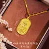 Colgante de Cabeza de Caballo de Cristal de Hielo Deslumbrante de Cobre Chapado en Oro, Color Duradero, Moda de Lujo Ligero para Mujer, Cadena para Clavícula de Riqueza Instantánea