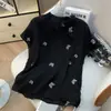 Foto Real de Nueva Blusa para Mujer Estilo Chino Verano 2026 Nueva Moda Elegante para el Trabajo Top Delgado Bordado