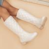 Botas de Princesa Bordadas para Niñas Estilo Nuevo 2025, Botas Largas Calientes Forradas de Felpa para Niñas Pequeñas, Botas Altas Cómodas de Suela Suave, Botas de Monta
