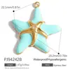 Yuhui Acessórios para Joias DIY de Aço Inoxidável Transfronteiriços Elementos Oceânicos Estilo Praia Pingente de Animal Pequeno com Strass em Forma de Coração