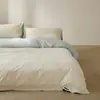 Juego de Cama de Cuatro Piezas de Algodón Puro Cepillado Espeso de Alta Gama, Hilo 60S, 100% Algodón, Ropa de Cama de Lujo Ligero, Funda de Edredón de Color Sólido
