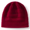 Nuevo gorro de cachemira para mujer, cálido y resistente al frío para otoño e invierno, gorro versátil, gorro de punto casual, gorro para ciclismo al aire libre