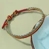 Três Vidas Três Mundos Festival do Meio do Outono Nó de Flor de Pêssego Trançado Pulseira Presente Cultural e Criativo Estilo Igual ao do Xiaohongshu Pulseira do Ano do Zodíaco Venda por Atacado
