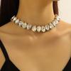 Collar de Cristal Diamante de Color Gotas de Agua Corea del Sur Personalidad Temperamento Collar Moda Lujo Ligero Dulce Estilo Cool Collar Venta al por Mayor Mujeres