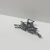 Presilha de Cabelo de Liga Metálica com Teia de Aranha de Alto Padrão e Nicho, Presilha Grande de Tubarão com Toque Sofisticado, Penteado Simples e Elegante, Acessório de Cabelo para Penteados Presos