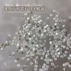 Zirconia Cuadrada Brillante Para Uñas Adornos de Pedrería Planos Nuevos Mini Translúcidos Color Champaña Azúcar de Roca Pedrería para Uñas Postizas DIY