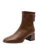 Botas Martin para Mujer 2026 Otoño Nuevo Estilo Tacón Grueso Botas Ajustadas Punta Cuadrada Botas Cortas Elegantes Botines Tacón Medio-Alto Zapatos Chelsea