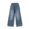 Calças Infantis Primavera e Outono 2026 Nova Moda Jeans Reto para Crianças Jeans Largos Soltos para Crianças Maiores e Alunos do Ensino Fundamental
