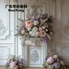 Pared de fondo integrada de chimenea vintage GRG para fotografía de bodas, decoración floral, diseño de pared arqueada, se puede pintar