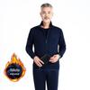Roupa casual forrada com fleece para meia-idade e idosos, masculina, tamanho grande, Roupas esportivas, Conjunto de duas peças, Inverno, Conjunto espessado, Roupas para pai