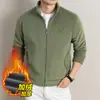 Chaqueta de forro polar y engrosada de forro polar austriaco para hombre para comercio exterior transfronterizo, ropa cálida casual de invierno para hombres de mediana edad, abrigo de papá