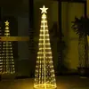 Luz de árbol de Navidad más vendida transfronteriza, luz de árbol en forma de cono LED, cambio de color RGB, control remoto, control por aplicación, luz ambiental multifuncional DIY