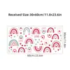 Br0601E Estilo Lindo Femenino Corazón Arcoíris Autoadhesivos de Pared Dibujos Animados Decoración de Pared de Fondo para Habitación de Niños Pegatinas