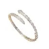 Pulsera Nueva de Serpiente Incrustada con Diamantes, Pulsera Lisa de Hueso de Serpiente, Regalo Versátil para Novia