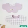 Baberos para recién nacidos, Baberos de algodón transpirable para bebé, Giratorios 360 grados, Doble cara, Toalla para babas estilo coreano, Baberos para bebé