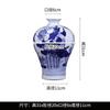 Jarrón de cerámica Jingdezhen, jarrón de cerámica con loto en relieve pintado a mano, adornos decorativos de cerámica, jarrón chino hidropónico