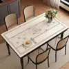 Jogo americano estilo francês, toalha de mesa luxuosa e de alta qualidade, à prova d'água, à prova de óleo, lavável, protetor de mesa de centro resistente ao calor