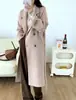 Nuevo Abrigo de Lana de Doble Botonadura Clásico Otoño/Invierno 2026 Para Mujer Temperamento Versátil Longitud Media Abrigo de Lana Engrosado Moderno