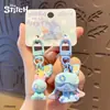 Baimao Serie de Puntadas Genuinas Llavero Lindo con Cuentas, Adorable y Exquisito Colgante de Muñeca Ángel Pareja para Mochila