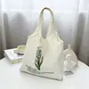 Bolsa tote de lona com estampa de desenho animado estilo japonês, grande capacidade, adequada para estudantes usarem na aula, bolsa de ombro casual estilo coreano