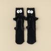 Meias de coral fleece transfronteiriças de mão dada para casais, alça de mão, pés em mãos de desenho animado fofos, meias quentes para dormir, meias de bebê