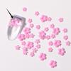 50 Accesorios de Flores para Uñas Flor Tridimensional Flor de Resina Flor 3mm Rosa DIY Mini Accesorios de Flores para Uñas