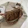 Celebridad de Internet Popular Estilo Occidental Bolso Pequeño para Mujer 2020 Nuevo ins Moderno Bolso de Mano Fruncido Bolso Bandolera Simple