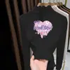 Top de Felpa De Rong Otoño e Invierno para Niños Medianos y Grandes Casual Manga Larga Niña Cuello Semi Alto Adorno de Volantes Camiseta Base para Niñas