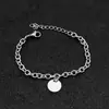 Múltiples Diseños Pulsera de Cadena Redonda con Perlas Ajustable Acero Inoxidable Moda Casual Pulsera de Pareja Minimalista Mayoreo