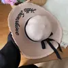 Sombrero de Paja de Ala Ancha para Mujer, Sombrero de Playa, Sombrero para el Sol, Nuevo Estilo de Verano, Sombrero de Protección Solar, Sombrero Tejido de Paja Francés