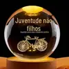 Fornecedor Direto Atacado Fabricante Bola de Cristal Luminosa Esculpida Internamente Luz de Noturna Decoração de Mesa Presente de Feriado Lembrança