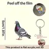 Chaveiro acrílico plano 2D (Pombo), chaveiro - enfeite personalizado em acrílico,
