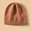 Chapéu 100% Caxemira Outono e Inverno para Mulheres, Color-Blocking, Quente, Novo Estilo, Chapéu Cobertura de Cabeça, Chapéu de Malha Casual da Moda