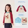 Camiseta de Manga Larga Jerry para Bebés Niñas, Ropa Infantil de Otoño con Cuello Redondo, Top Casual de Bloques de Color para Niños Pequeños en Otoño