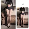 Medias Aurora Ultradelgadas Shuoyao, Medias Brillantes, Medias Largas Sexy sin Costuras, Medias de Seda Negra Pura Deseo por Encima de la Rodilla, Medias Altas hasta el Muslo A268