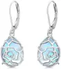 Aretes Rosa Moonlight para Mujer, Aretes Sencillos y de Alta Gama de Piedra Lunar, Modernos y Versátiles, Aretes Creativos Estilo Ins