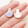 Dia da Páscoa Ovo Surpresa Fofo Coelho Pingente de Liga DIY Pulseira Chaveiro Brinco Acessórios